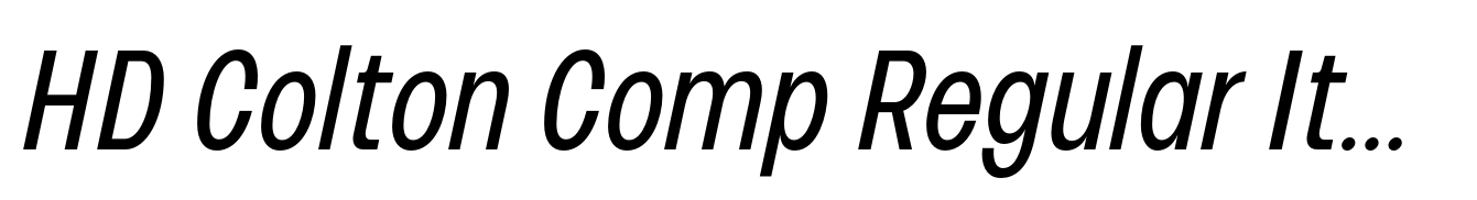 HD Colton Comp Regular Italic